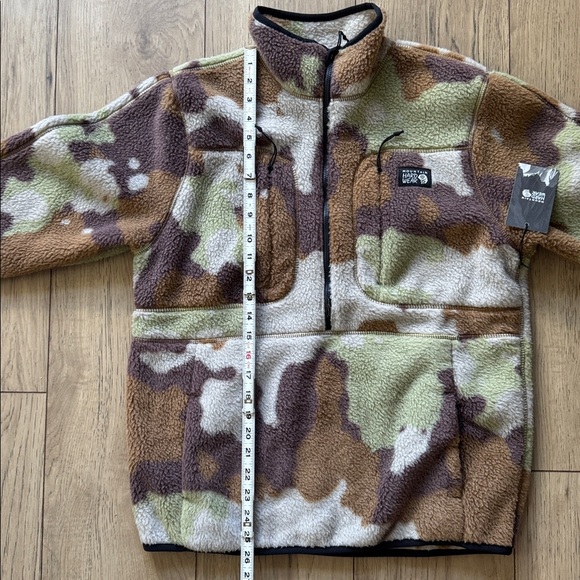 NWT Mountain Hardwear HiCamp Camo 1/2 Zip Long Sleeve Fleece Jacket Men’s Small - Picture 10 of 11